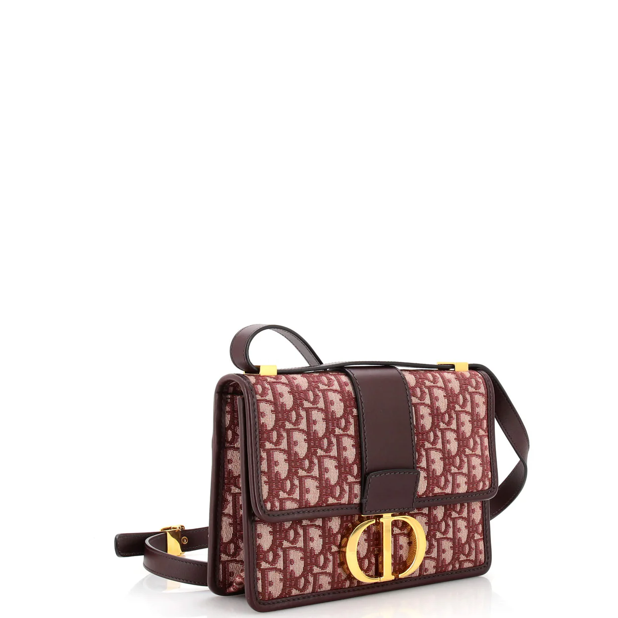 30 Montaigne Flap Bag Oblique Canvas - Deep Luxury