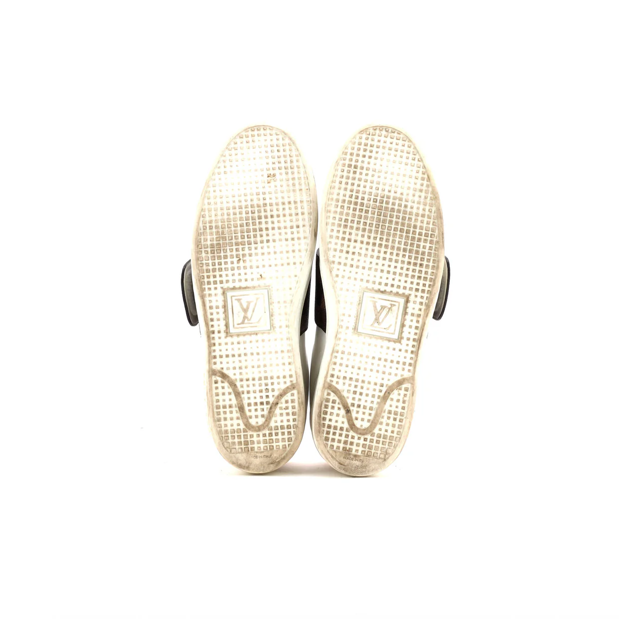 Women's FrontRow Velcro Sneakers Leather with Damier - Deep Luxury