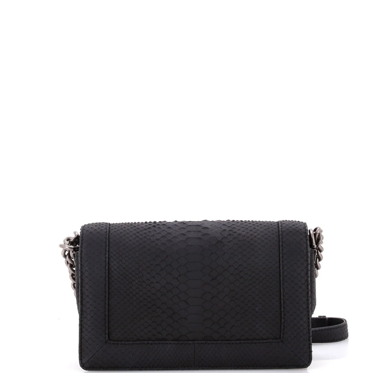 Boy Flap Bag Matte Gentle Python Old Medium - Deep Luxury