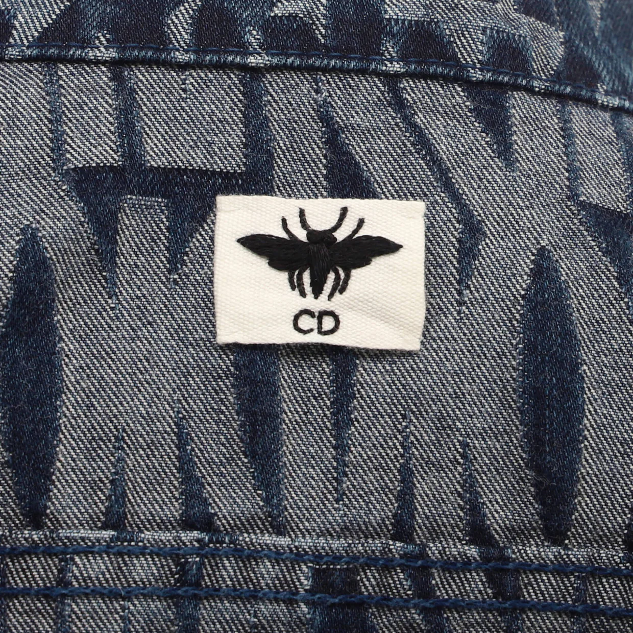 Women's Miss Dior Button Up Jacket Printed Denim - Deep Luxury