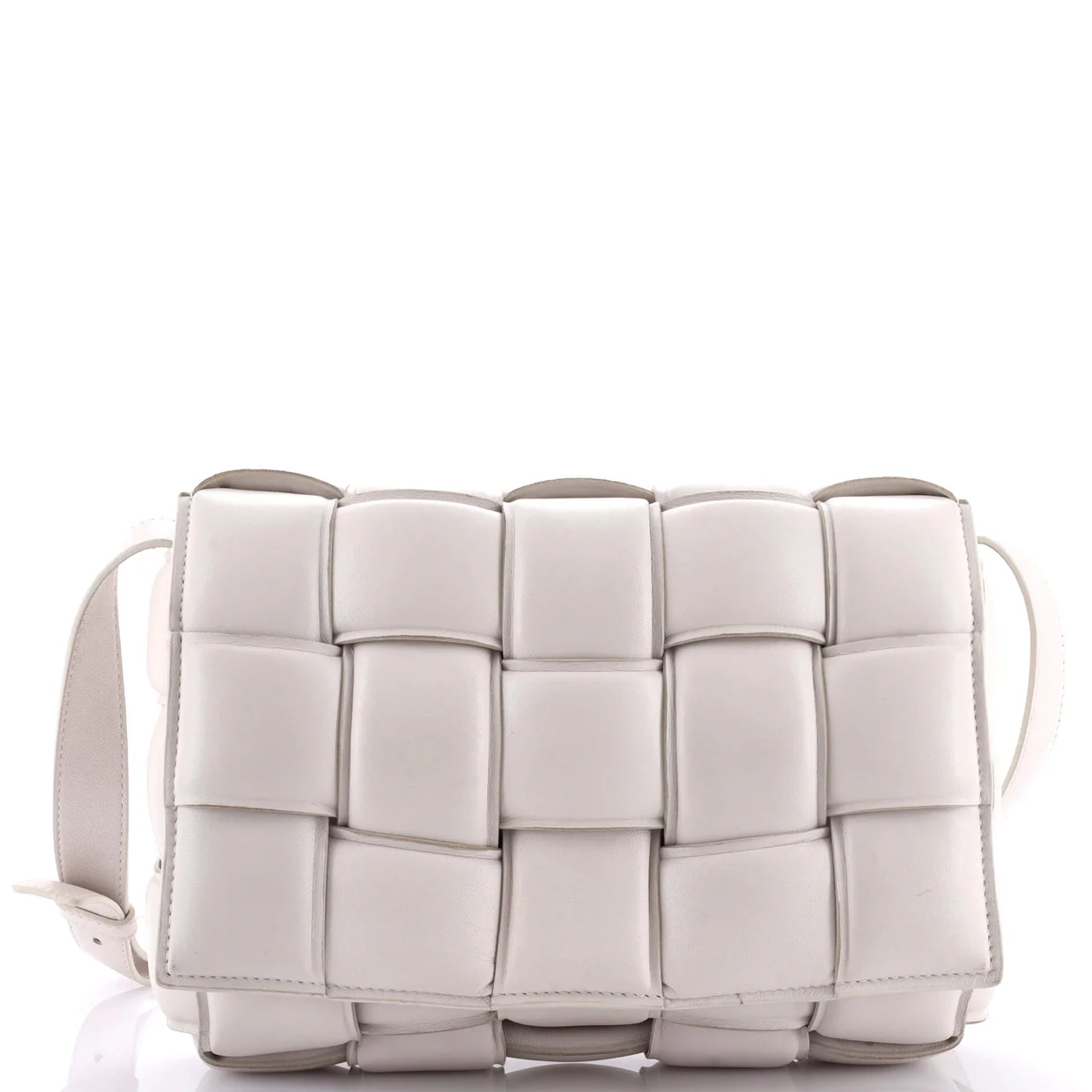 Cassette Crossbody Bag Padded Maxi Intrecciato Leather - Deep Luxury