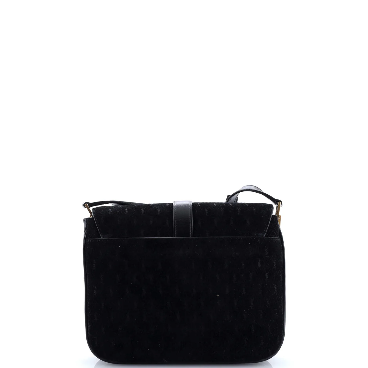 Top Flap Satchel Monogram All Over Suede Small - Deep Luxury