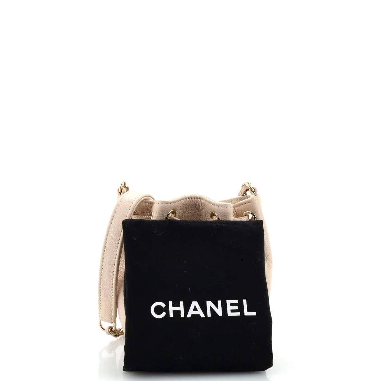 Business Affinity Drawstring Bucket Bag Quilted Caviar Mini - Deep Luxury