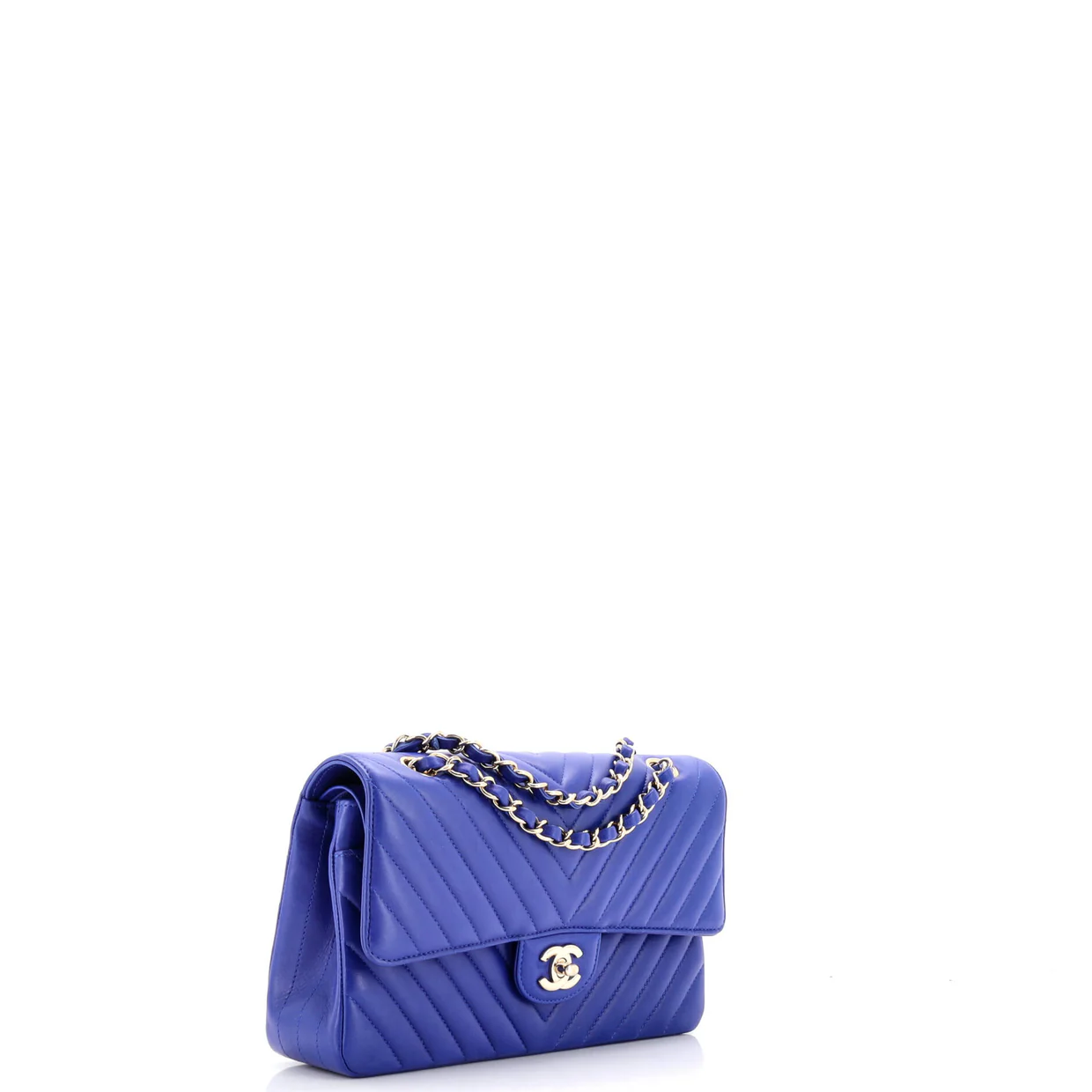 Classic Double Flap Bag Chevron Lambskin Medium - Deep Luxury