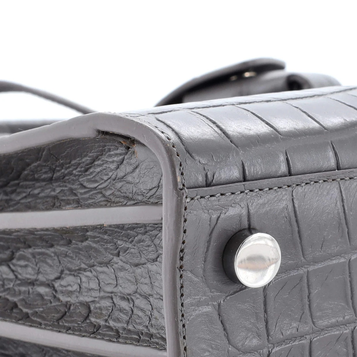 Sac de Jour NM Bag Crocodile Embossed Leather Nano - Deep Luxury