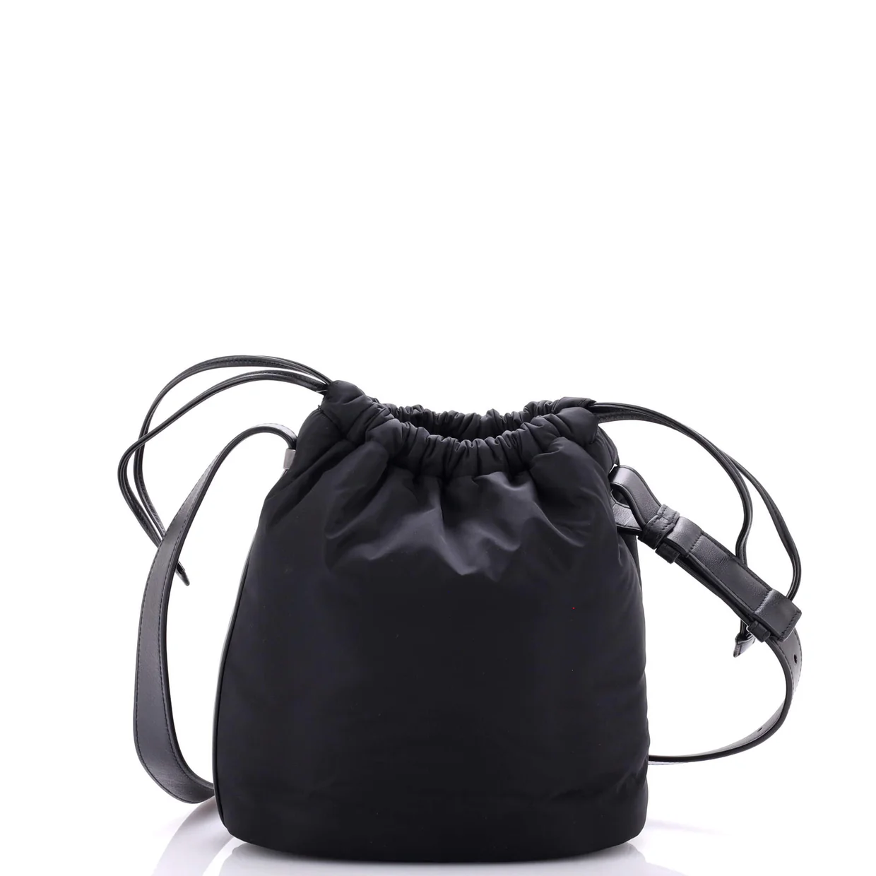 Rive Gauche Drawstring Bucket Bag Padded Nylon - Deep Luxury