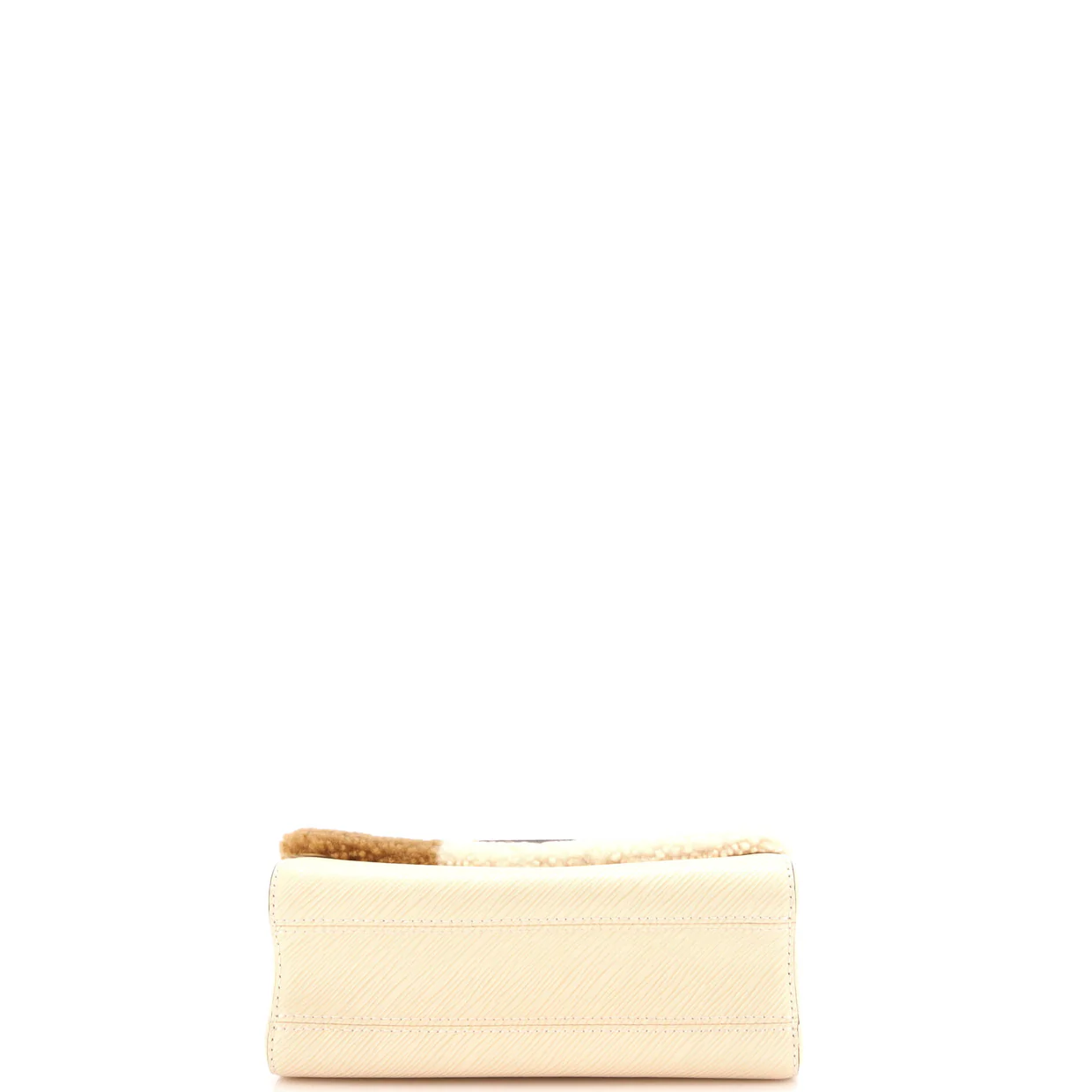 Twist Handbag Teddy Fleece with Epi Leather MM - Deep Luxury