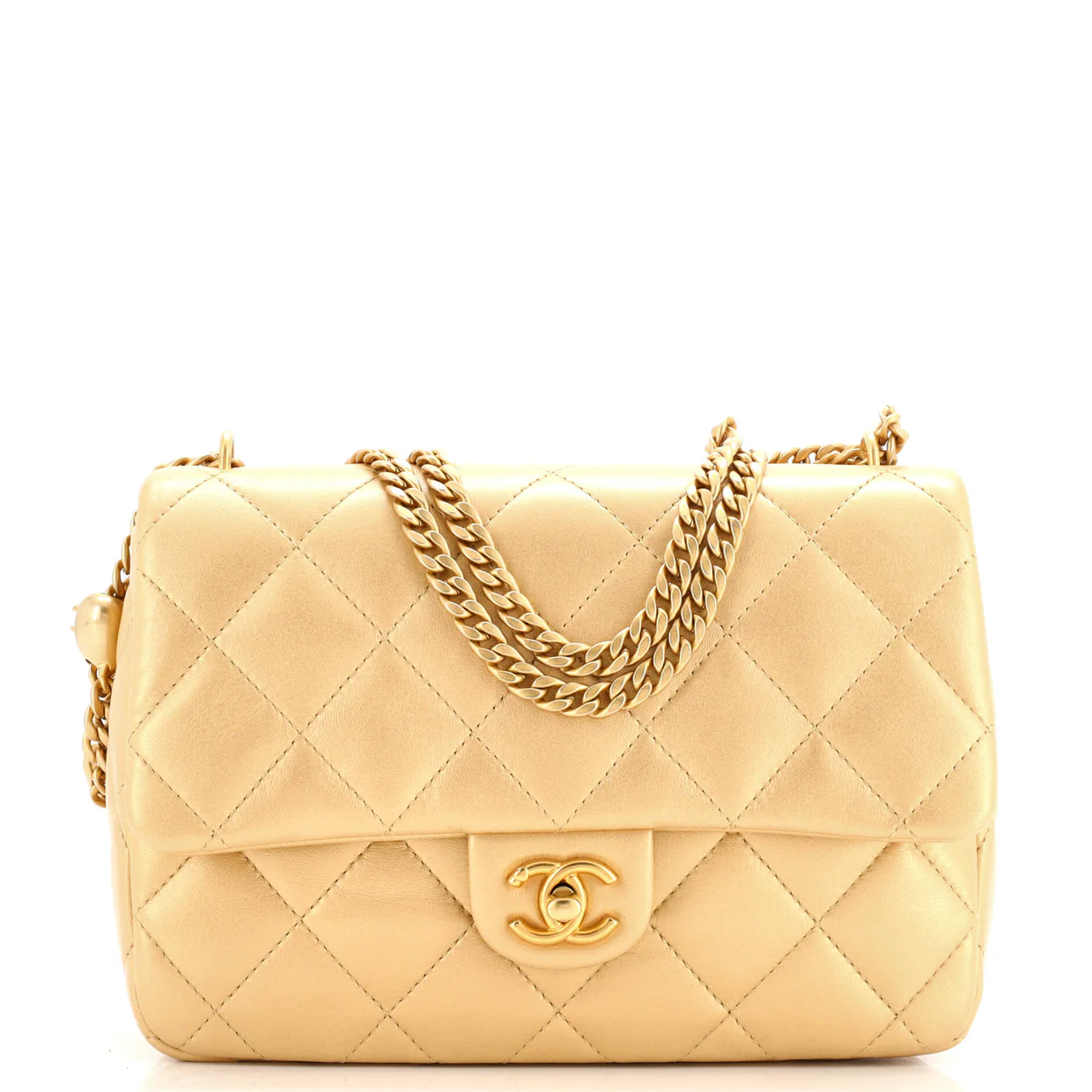 Sweet Heart Chain Flap Bag Quilted Lambskin Medium - Deep Luxury