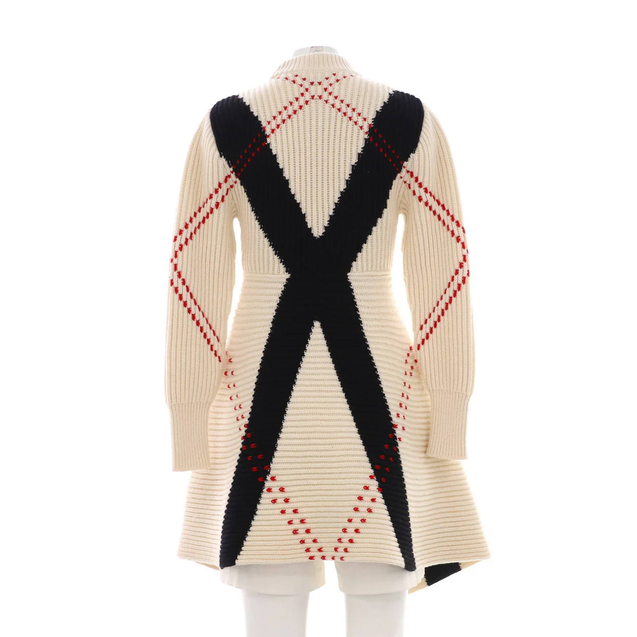 Women's Argyle Intarsia Sweater Dress Wool and Cashmere Blend - Deep Luxury
