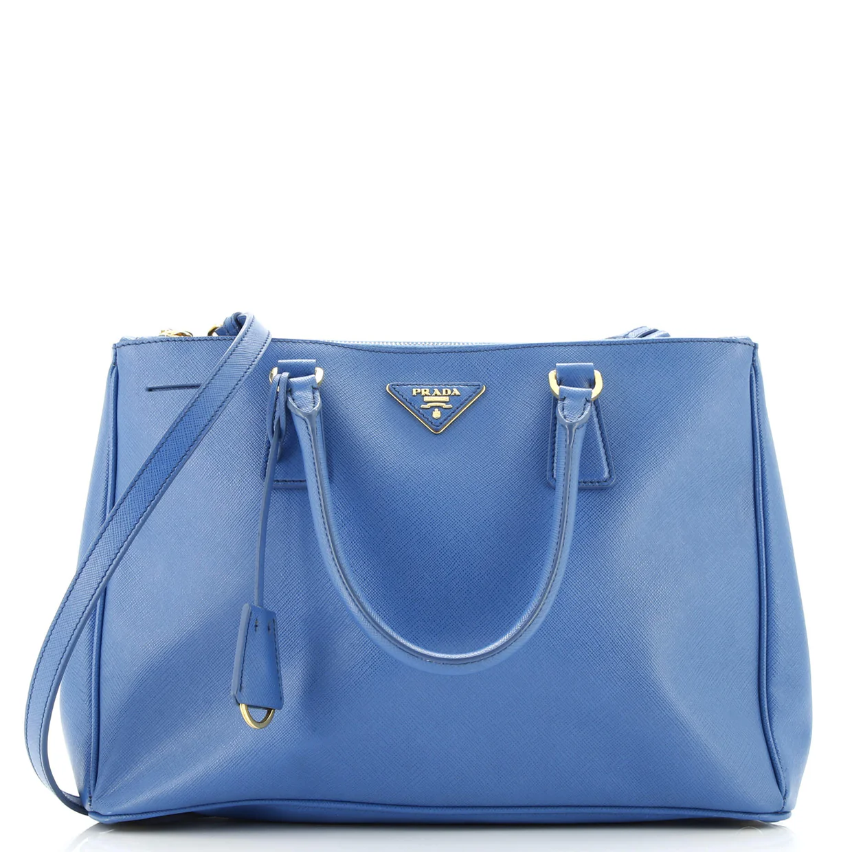 Double Zip Lux Tote Saffiano Leather Medium - Deep Luxury