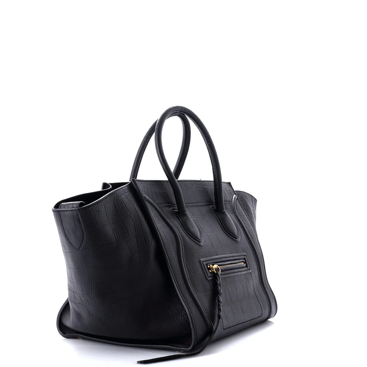 Phantom Bag Crocodile Embossed Leather Medium - Deep Luxury