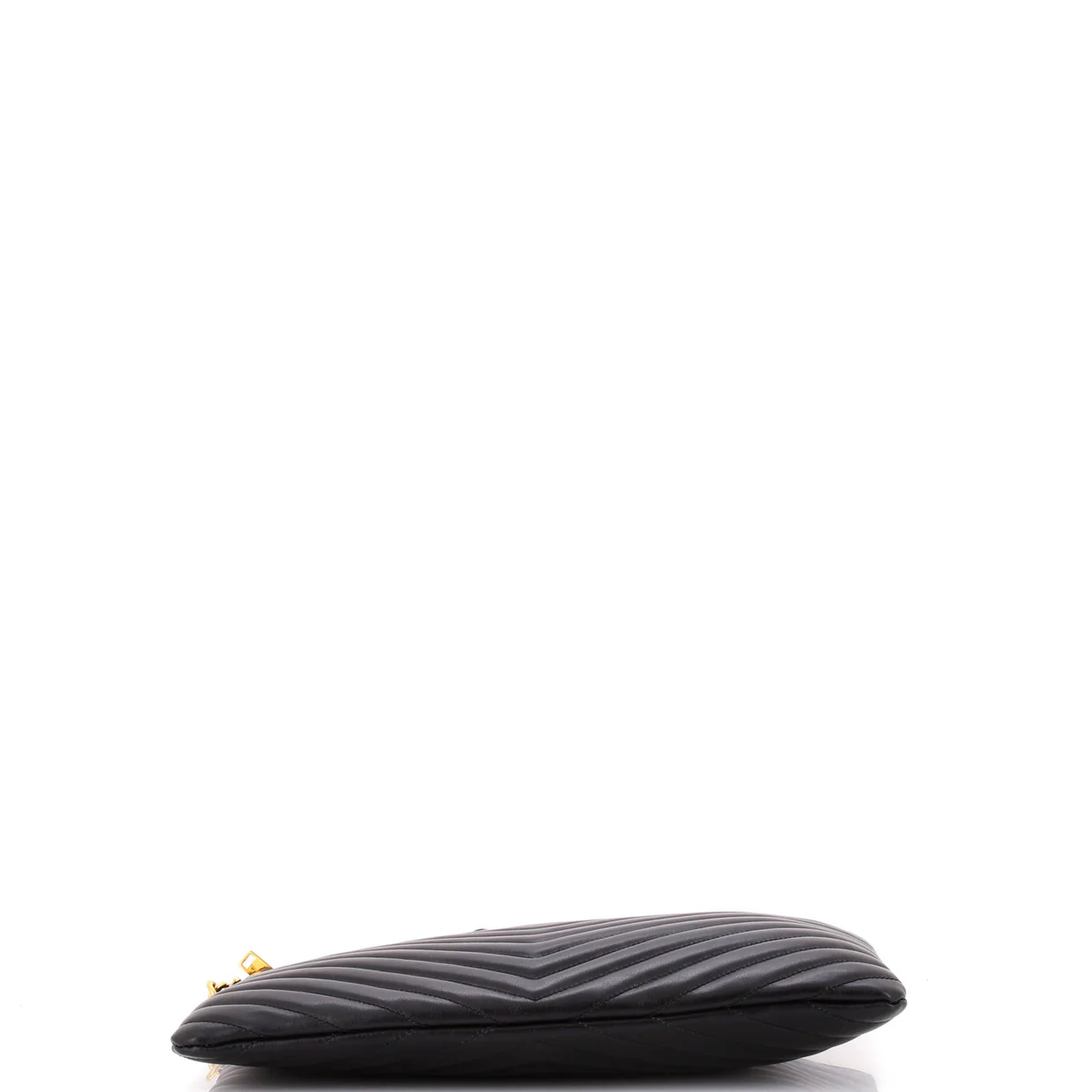 Classic Monogram Wristlet Pouch Matelasse Chevron Leather Medium - Deep Luxury