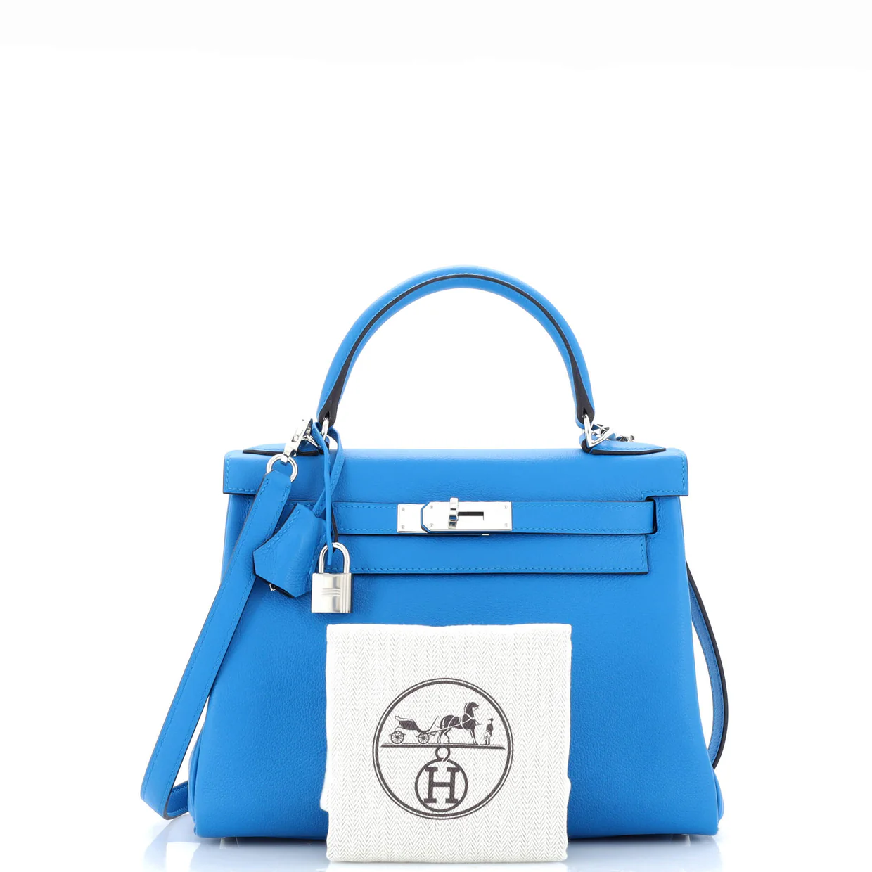 Kelly Handbag Verso Evercolor with Palladium Hardware 28 - Deep Luxury