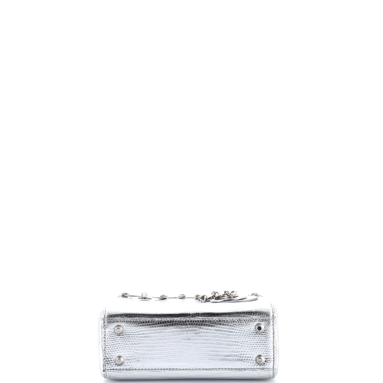 Lady Dior Bag Lizard with Metal Applique Mini - Deep Luxury