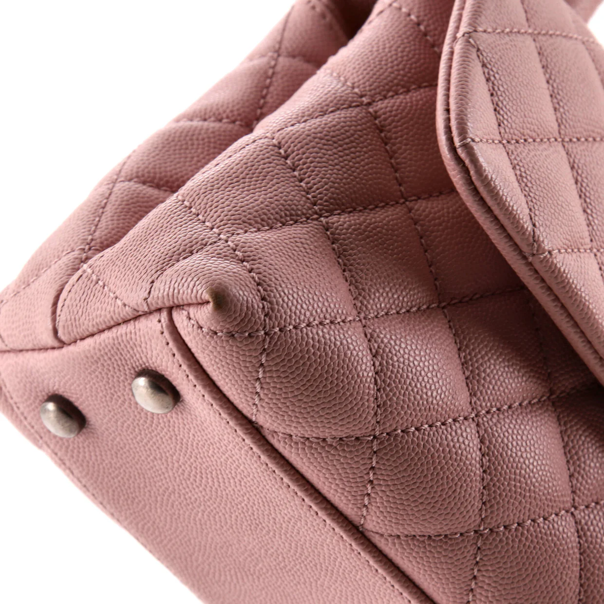 Coco Top Handle Bag Quilted Caviar Mini - Deep Luxury