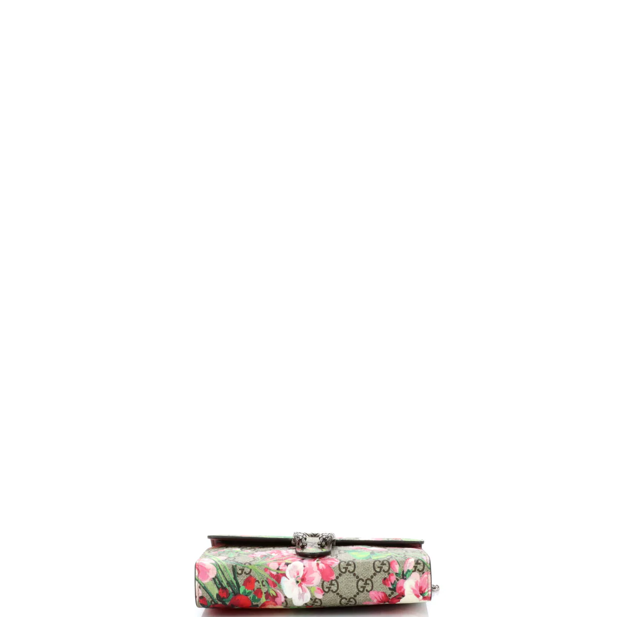 Dionysus Chain Wallet Blooms Print GG Coated Canvas Small - Deep Luxury