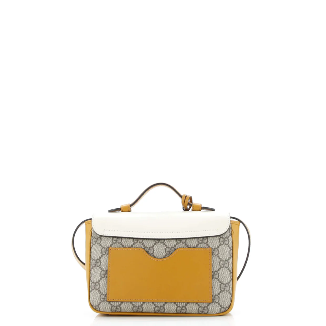 Padlock Front Pocket Flap Shoulder Bag GG Coated Canvas and Leather Mini - Deep Luxury