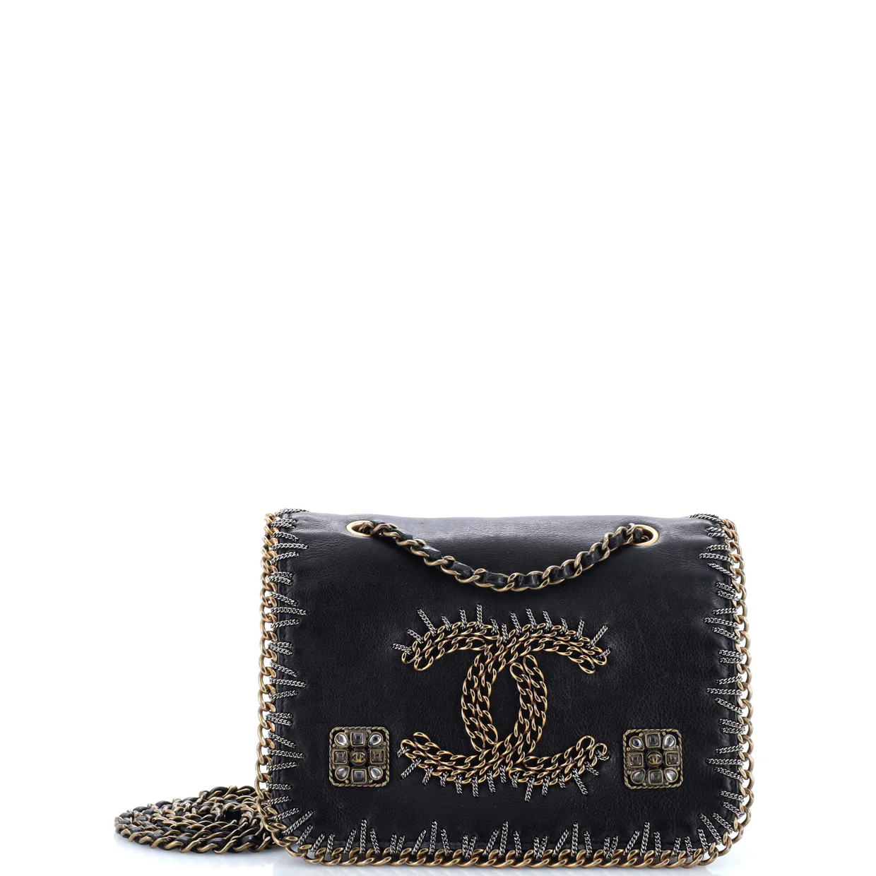Paris-Byzance CC Flap Bag Embroidered Leather Mini - Deep Luxury