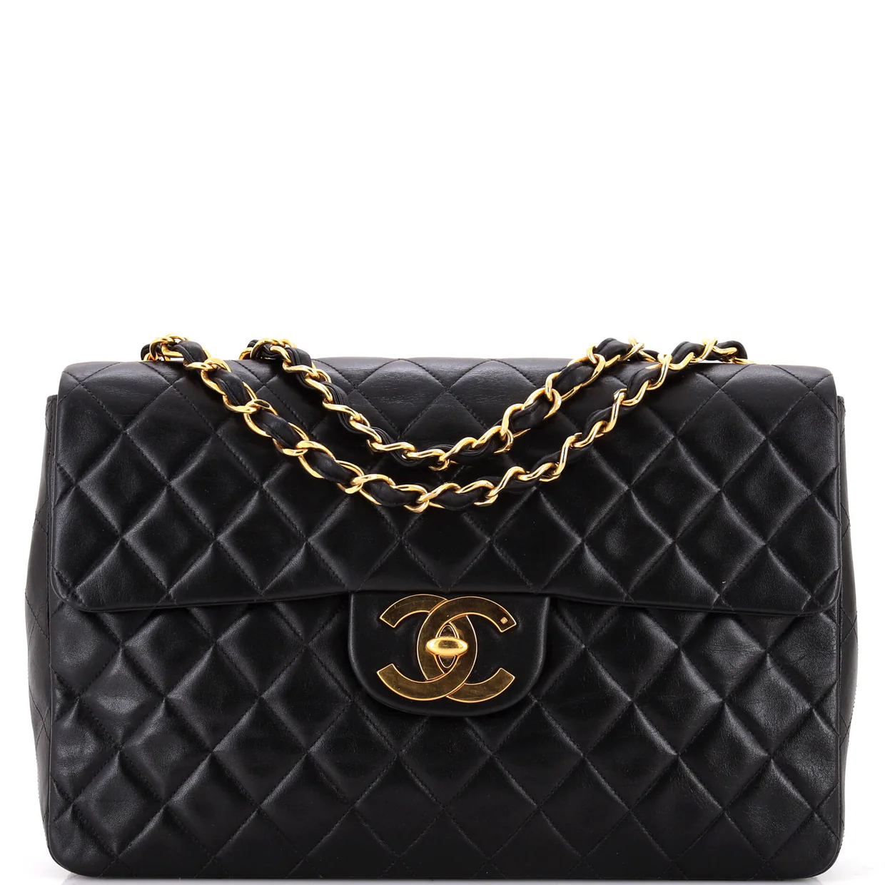 Vintage Classic Single Flap Bag Quilted Lambskin Maxi - Deep Luxury