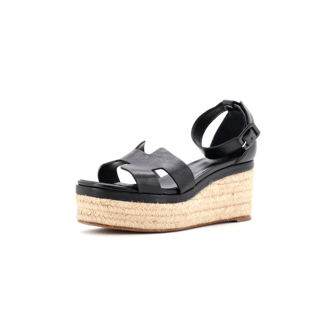 Women's Elda Wedge Espadrilles Leather - Deep Luxury