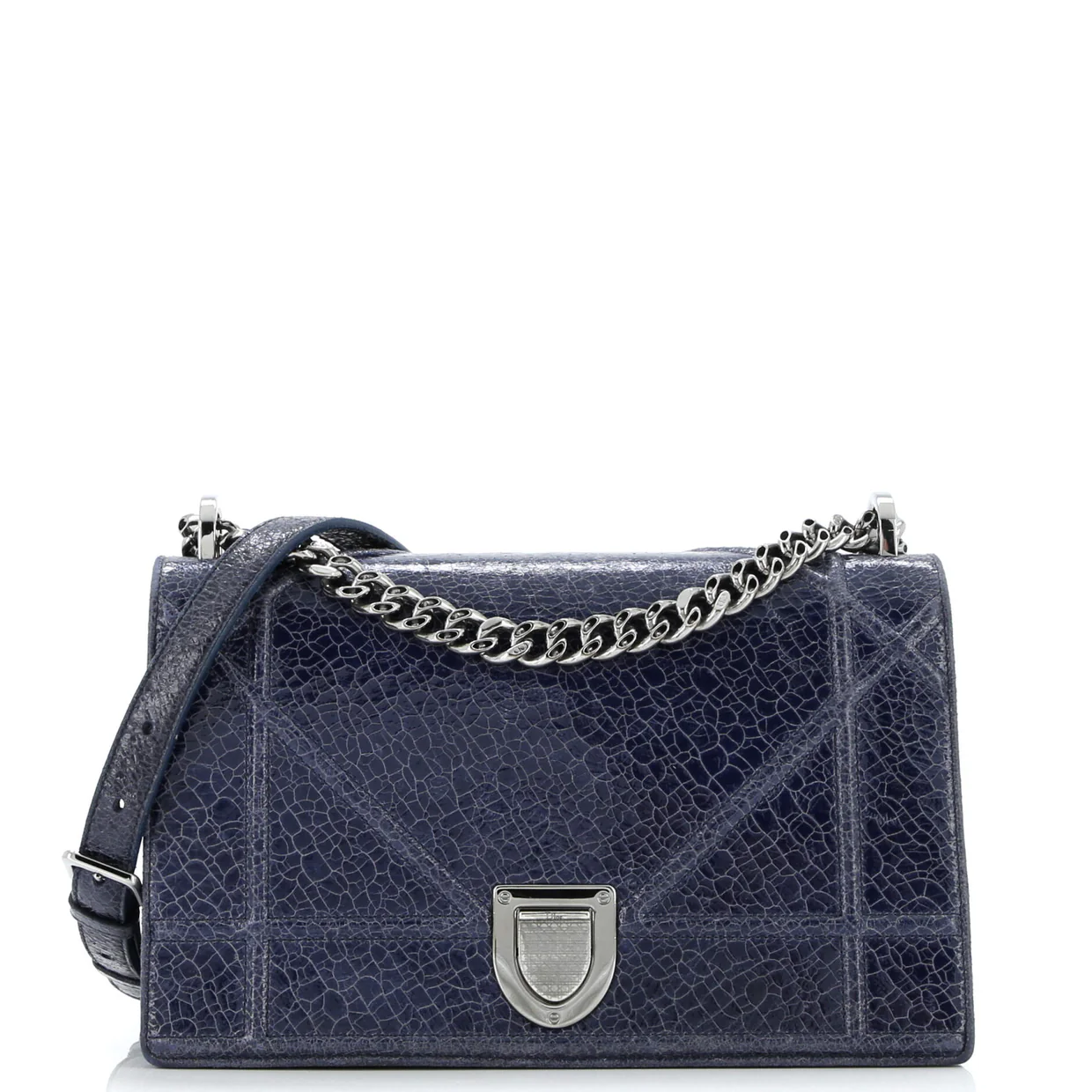 Diorama Flap Bag Crackled Deerskin Medium - Deep Luxury