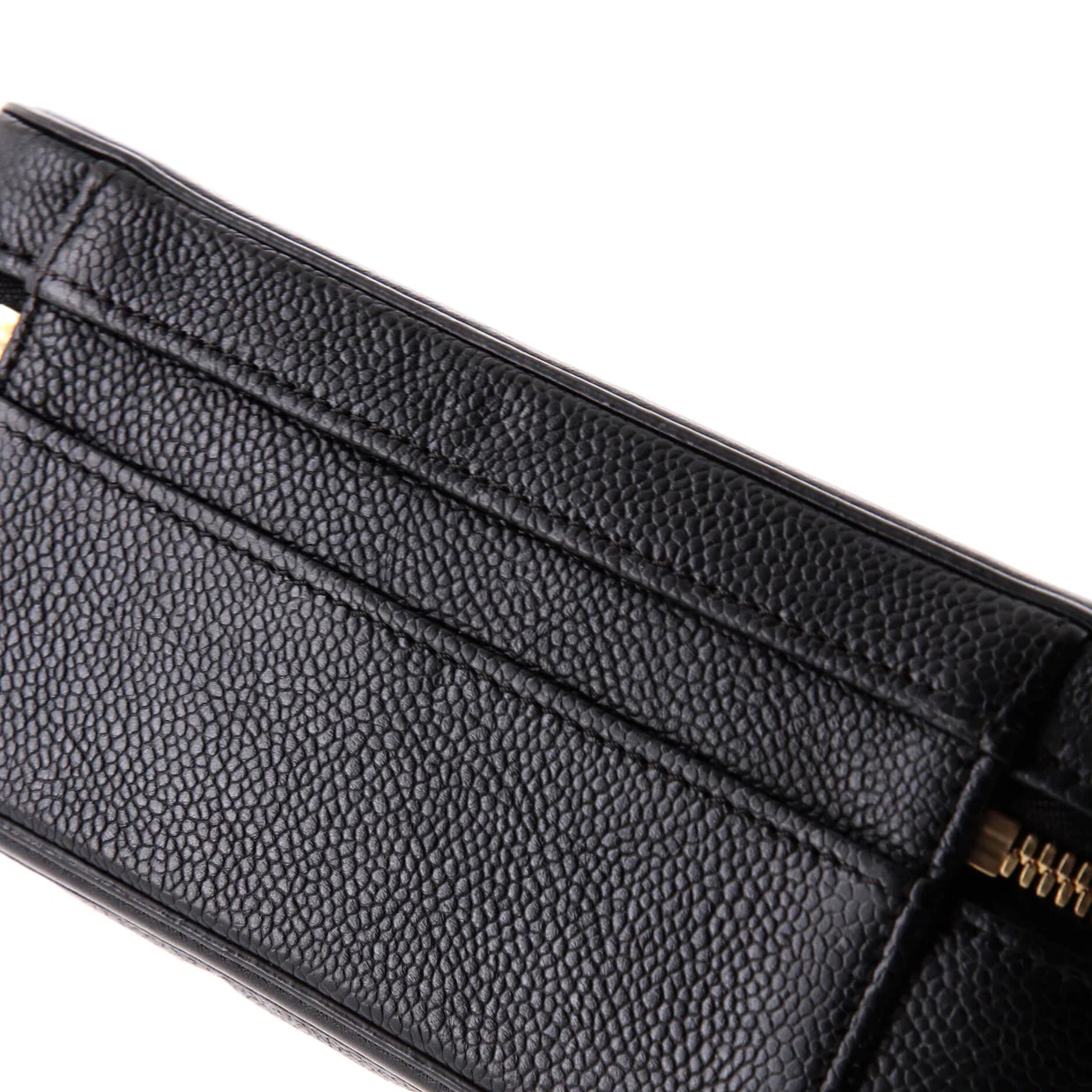 Filigree Vanity Case Quilted Caviar Medium - Deep Luxury