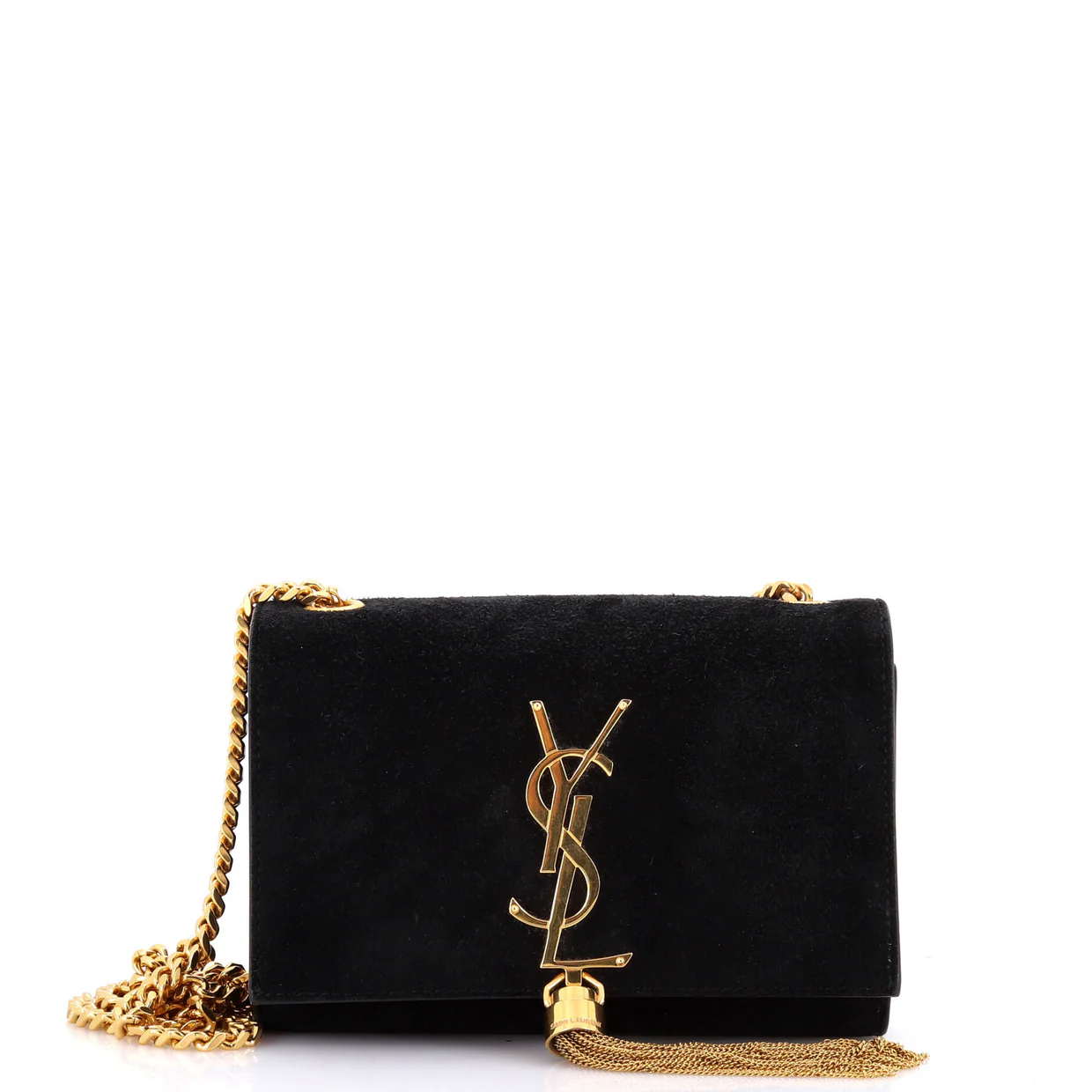 Classic Monogram Tassel Crossbody Bag Suede Small - Deep Luxury