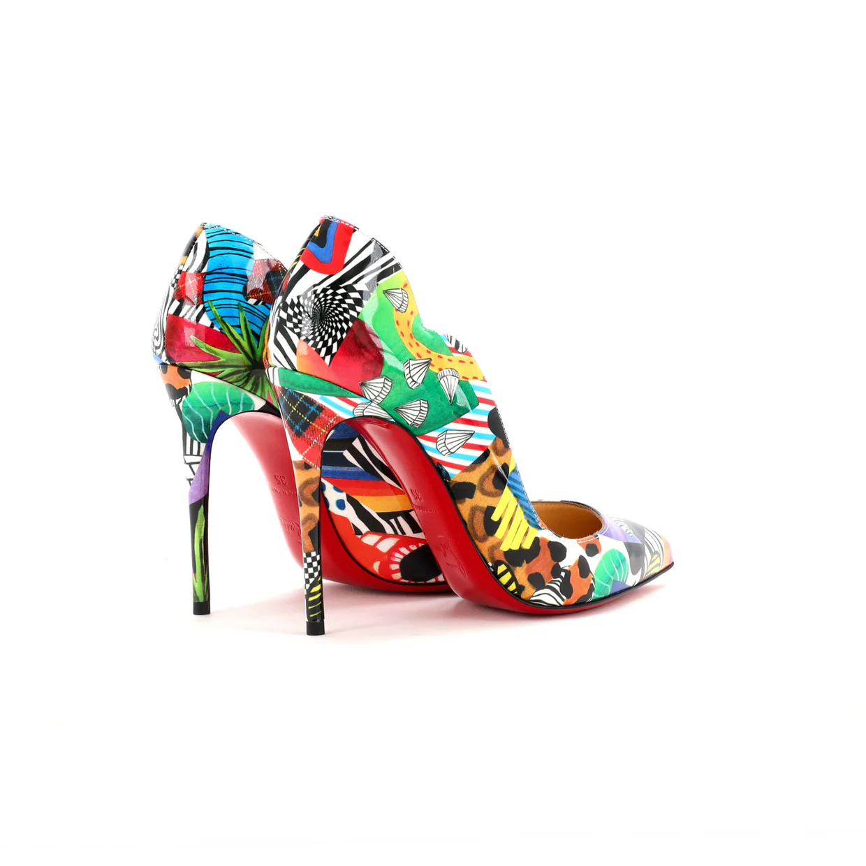 Women's Hot Chick Pumps Printed Patent 100 - Deep Luxury