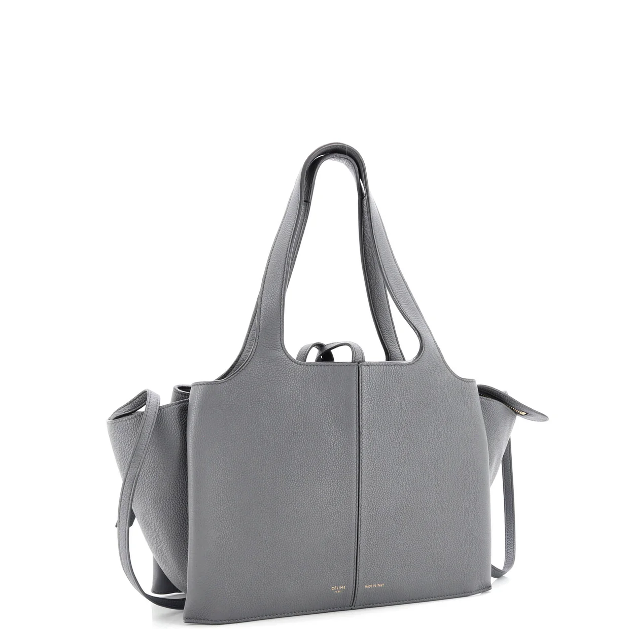 Tri-Fold Shoulder Bag Grained Calfskin Small - Deep Luxury
