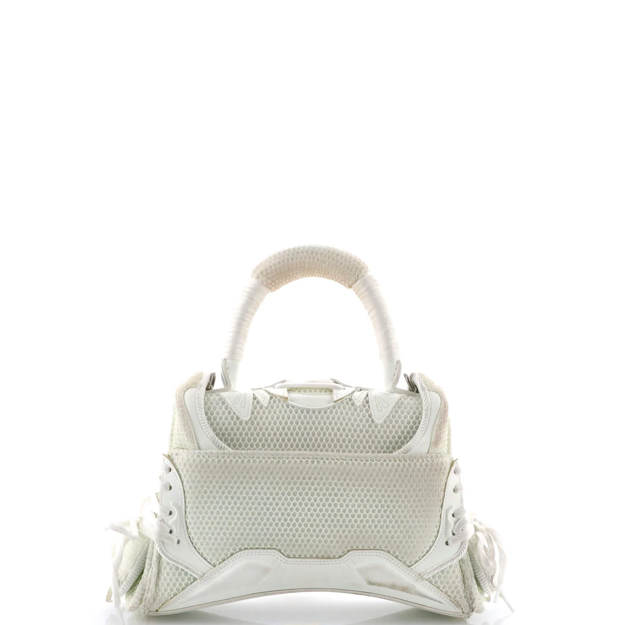 SneakerHead Top Handle Bag Mesh and Faux Leather Small - Deep Luxury