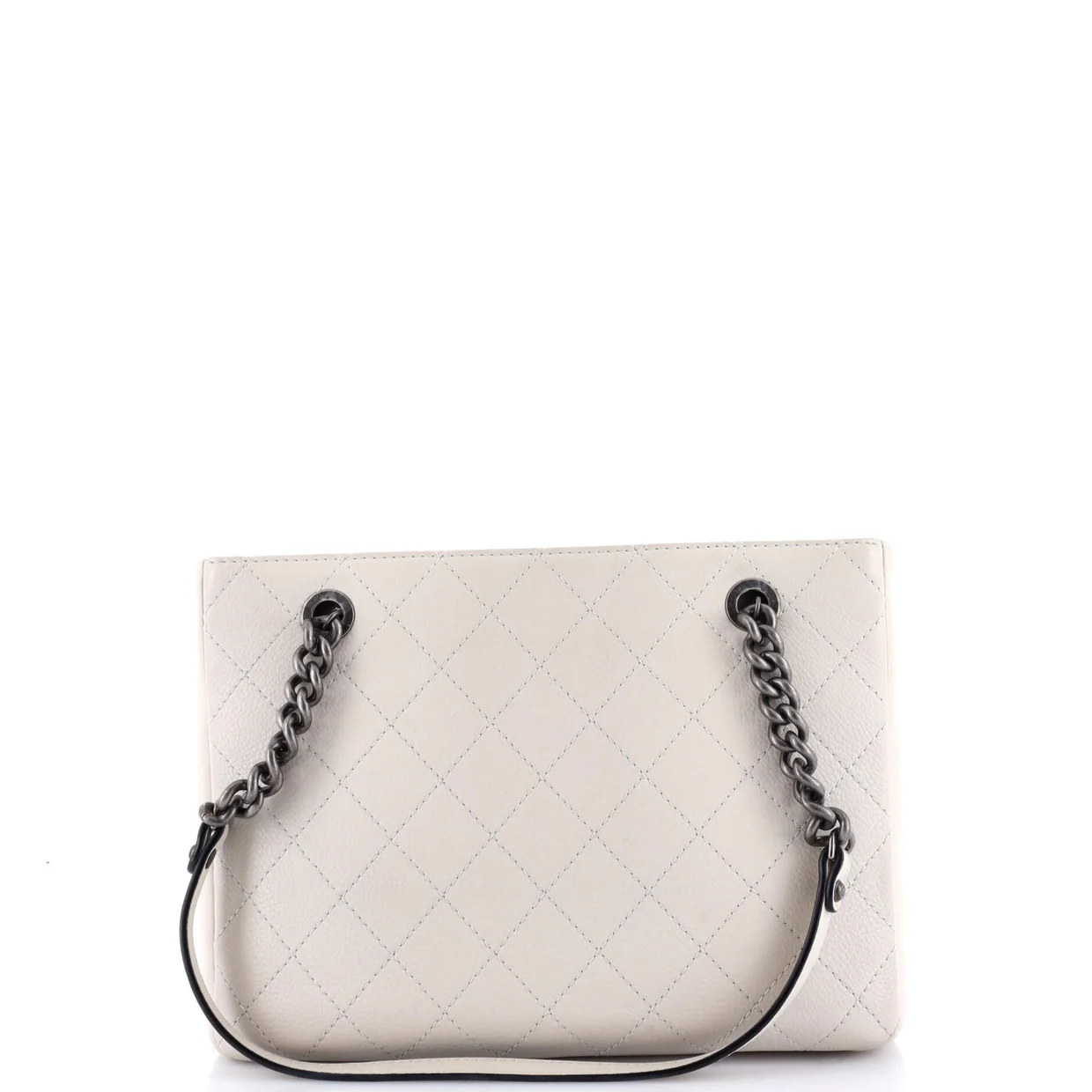 Archi Chic Shopping Tote Quilted Grained Calfskin Small - Deep Luxury