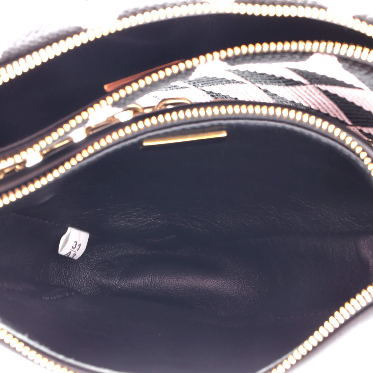 Double Symbole Triangle Bag Leather and Jacquard Mini - Deep Luxury