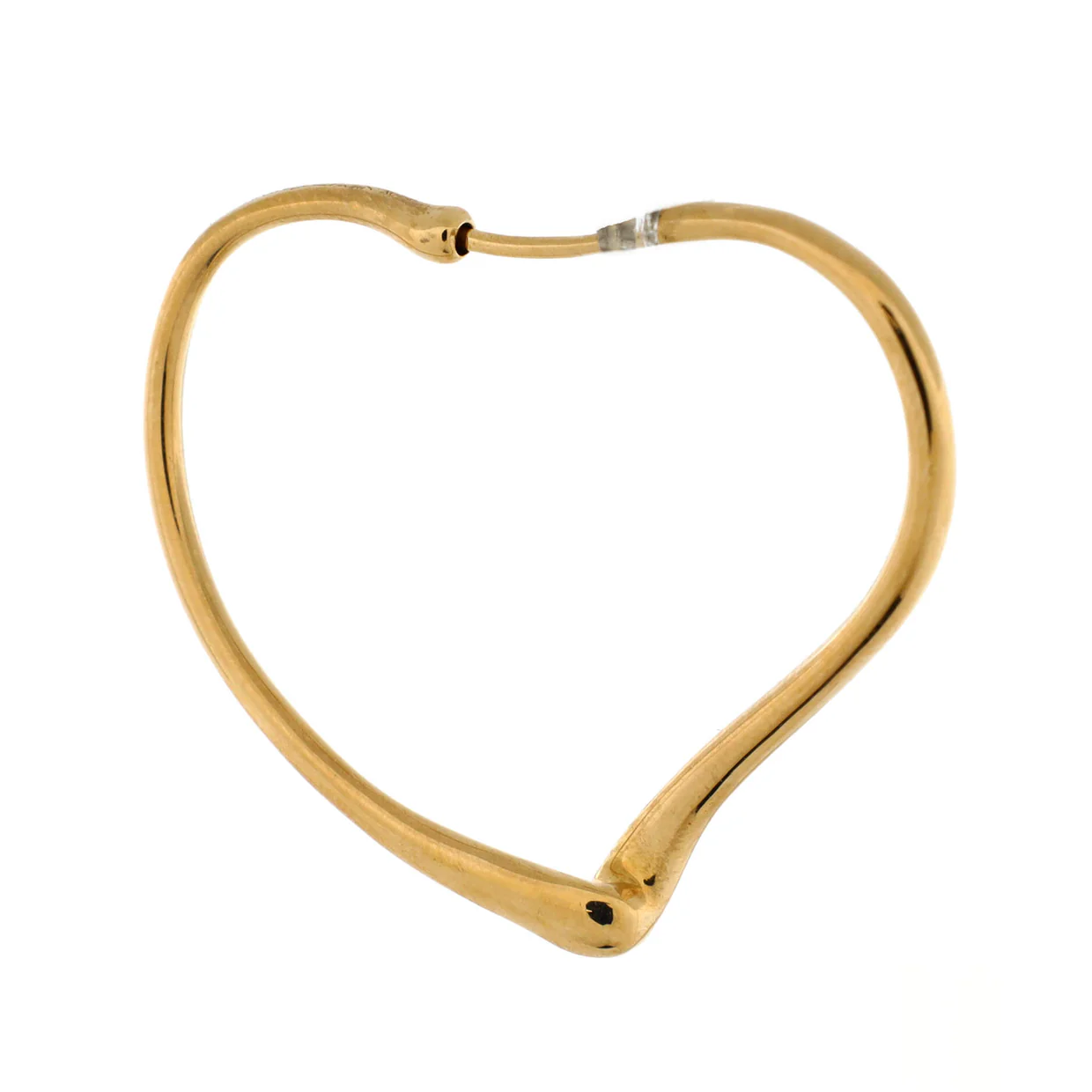 Elsa Peretti Open Heart Hoop Earrings 18K Yellow Gold Medium - Deep Luxury