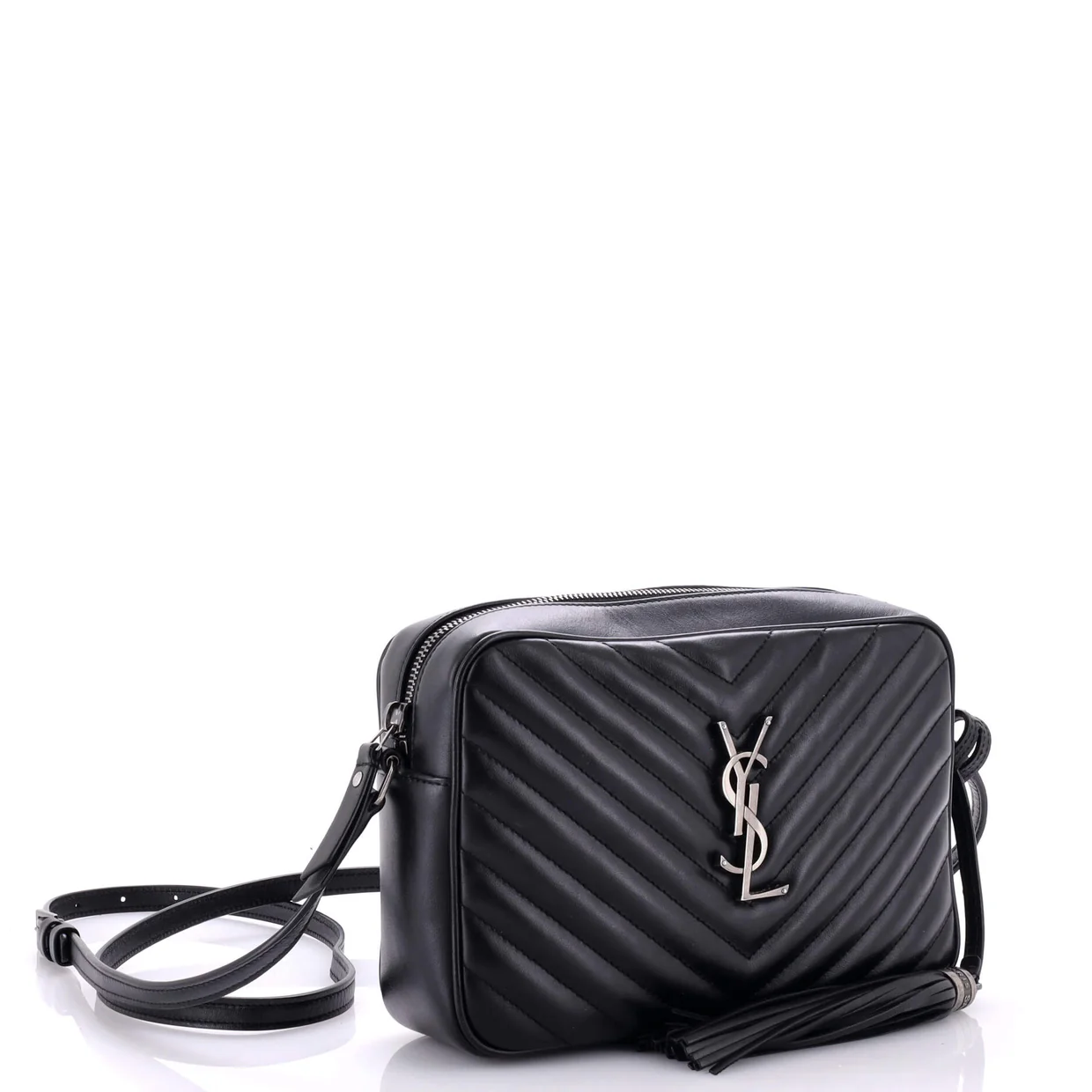 Lou Camera Bag Matelasse Chevron Leather Small - Deep Luxury