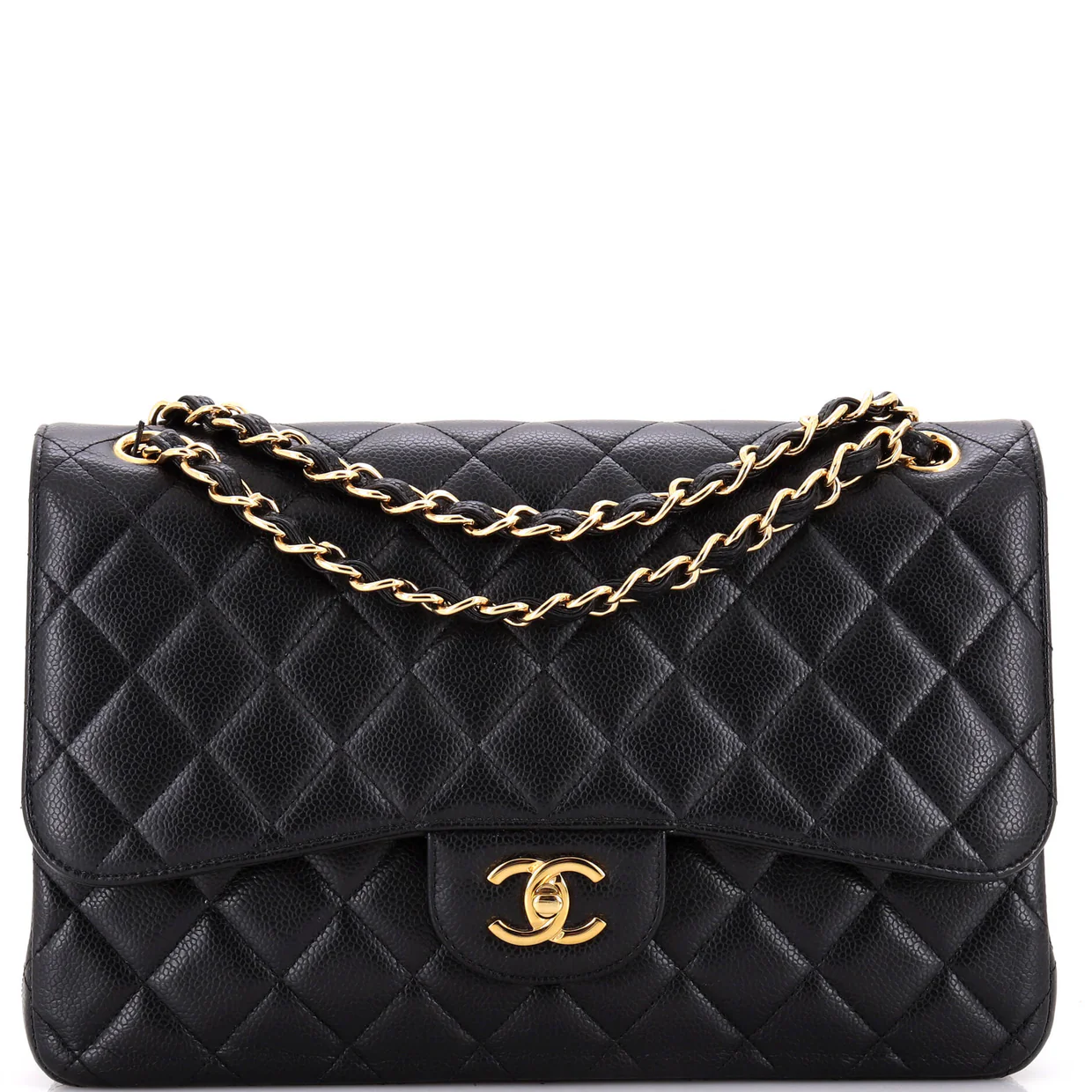 Classic Double Flap Bag Quilted Caviar Jumbo - Deep Luxury