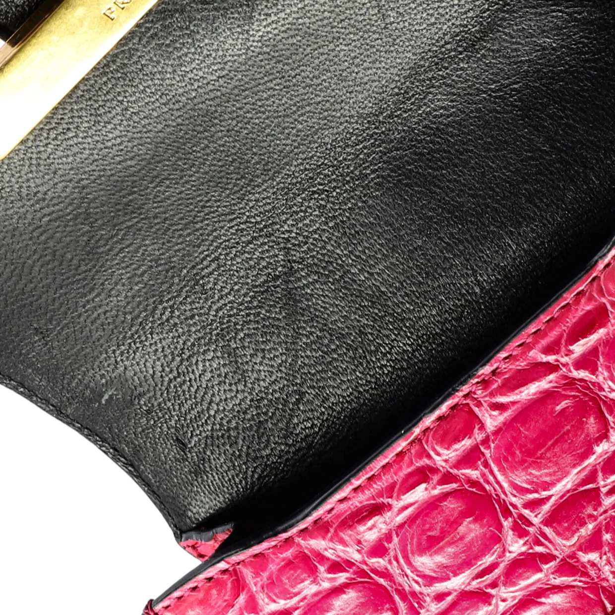 Cahier Chain Crossbody Bag Crocodile Micro - Deep Luxury