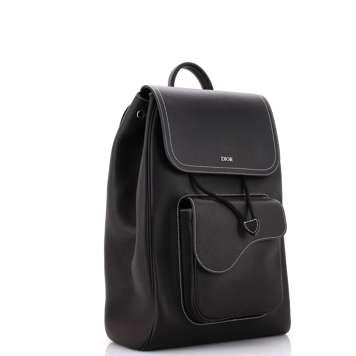 Saddle Single Pocket Backpack Leather Large - Deep Luxury