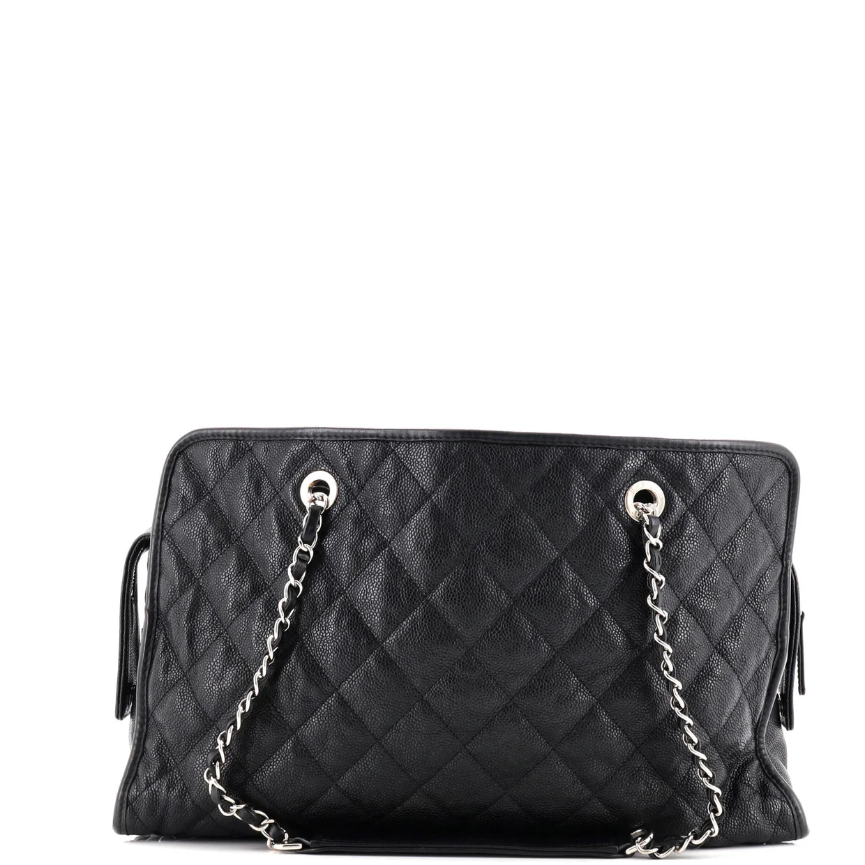 French Riviera Tote Quilted Caviar Large - Deep Luxury