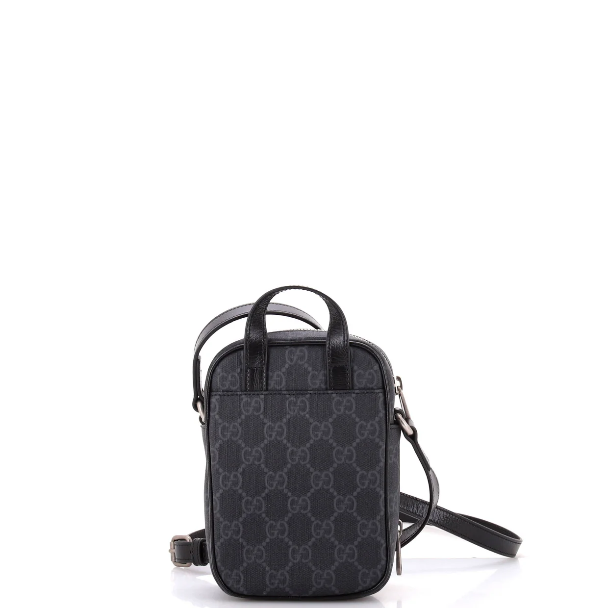 Interlocking G Patch Top Handle Crossbody Bag GG Coated Canvas Mini - Deep Luxury