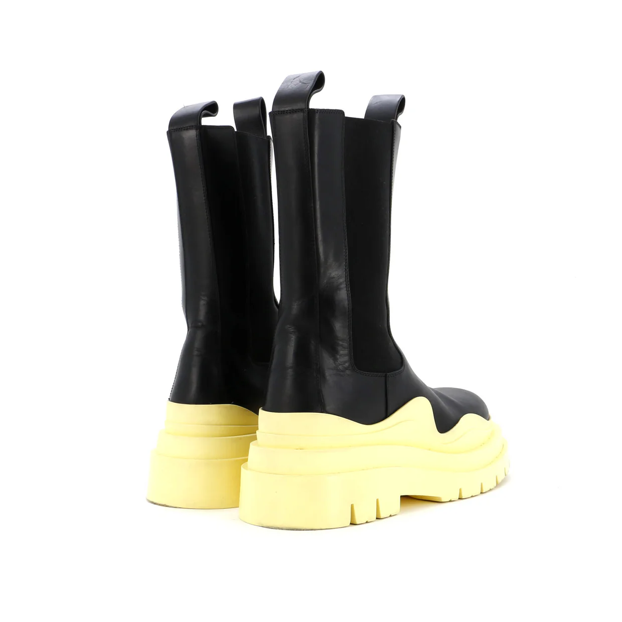 Men's Tire Chelsea Boots Leather and Rubber - Deep Luxury