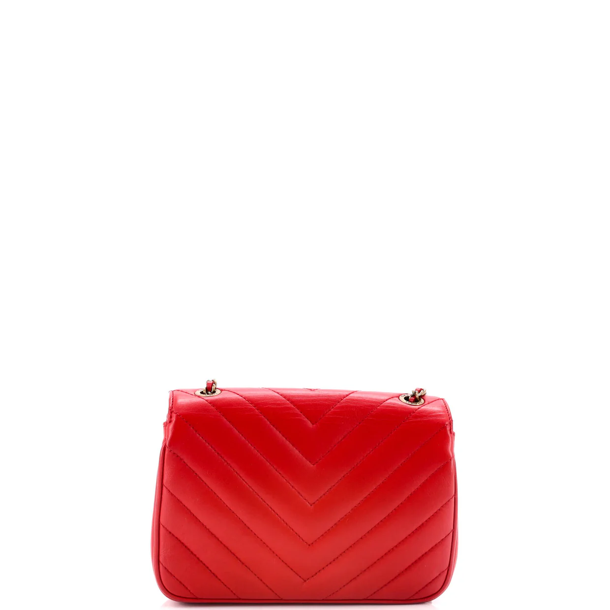 Pyramid CC Flap Bag Chevron Lambskin Mini - Deep Luxury