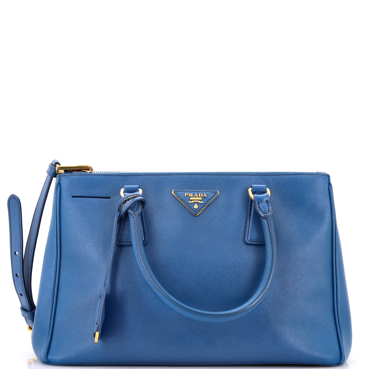 Double Zip Lux Tote Saffiano Leather Small - Deep Luxury