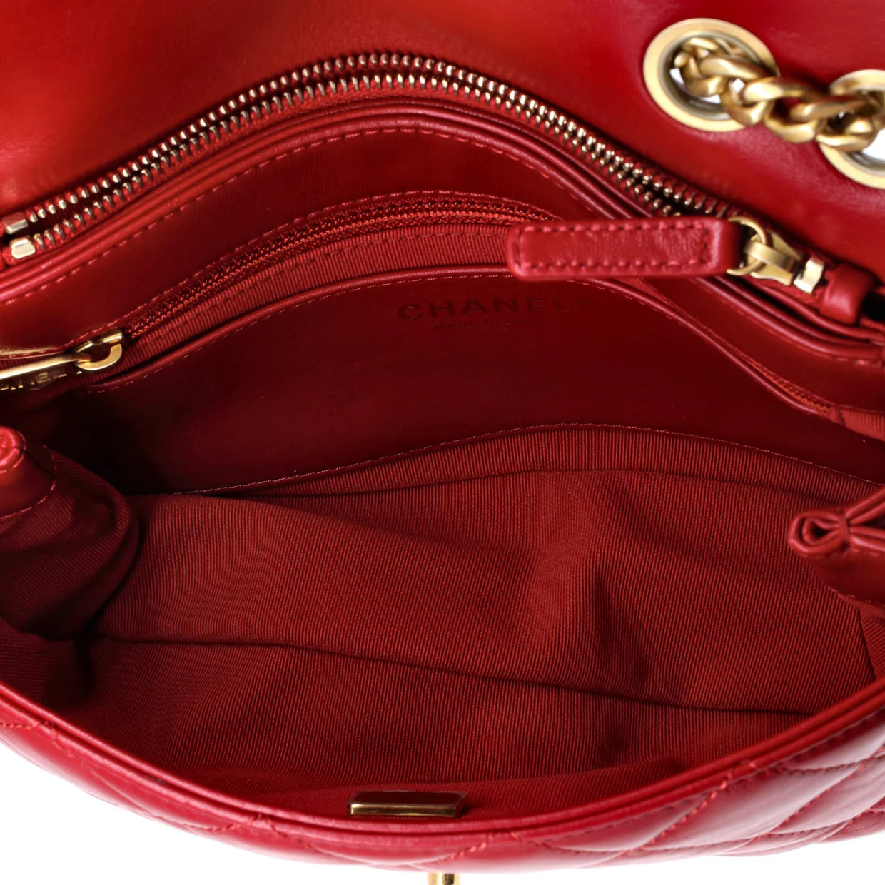 All Slide Long Flap Bag Quilted Lambskin Small - Deep Luxury