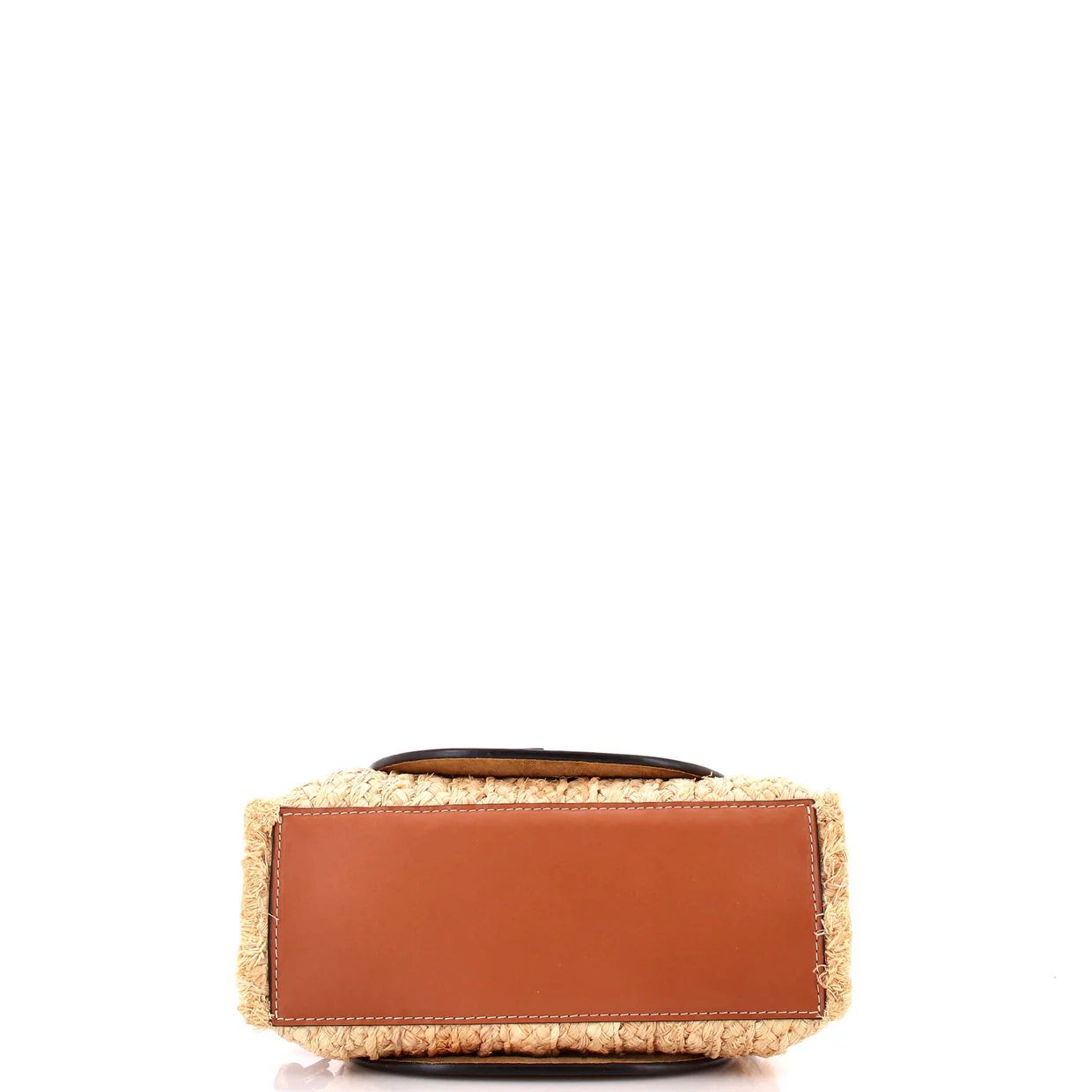 Gate Tote Leather and Straw Small - Deep Luxury