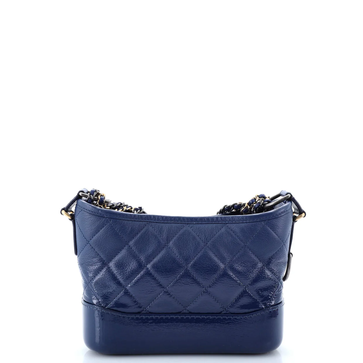 Gabrielle Hobo Quilted Goatskin and Patent Small - Deep Luxury