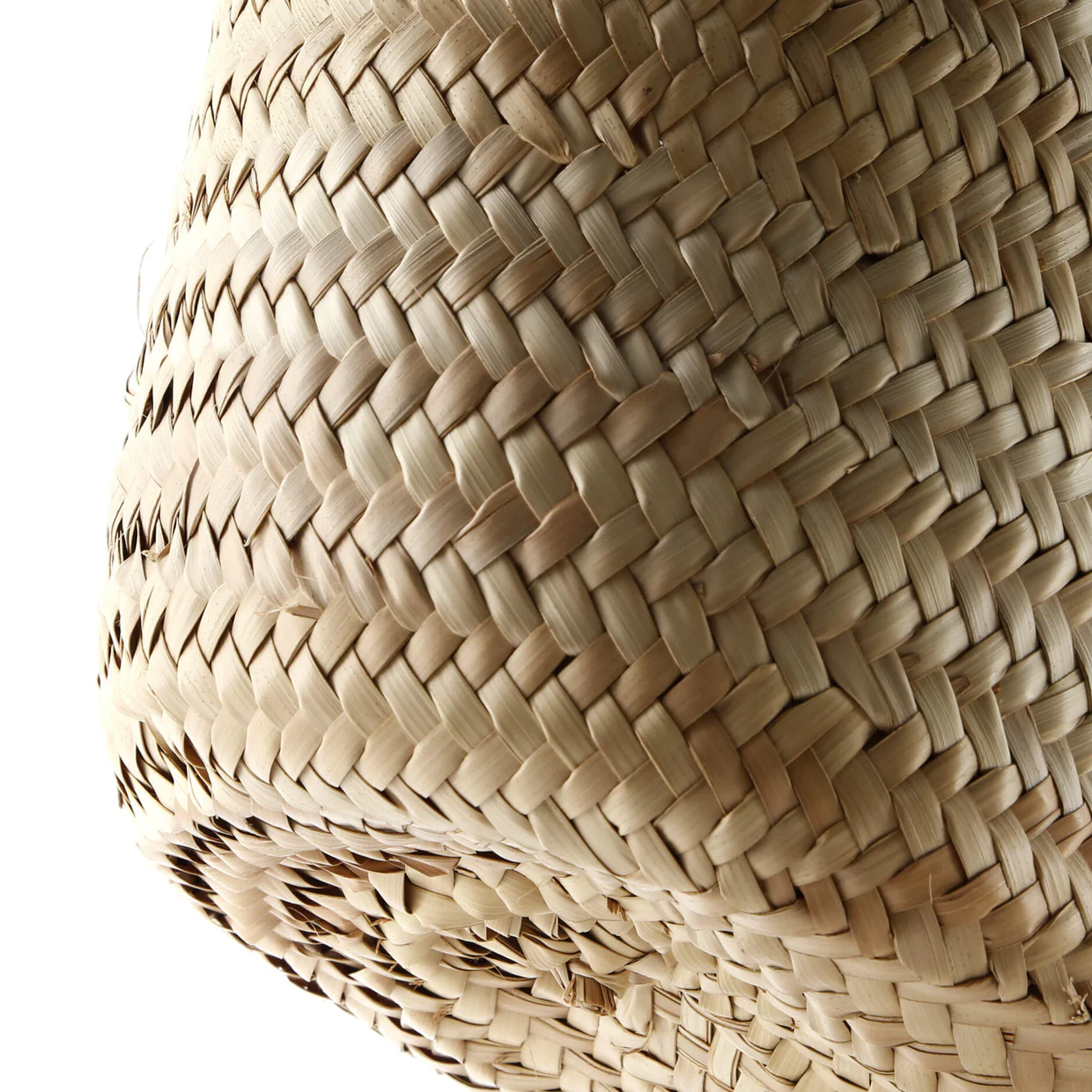 Triomphe Basket Shoulder Bag Raffia with Leather Large - Deep Luxury