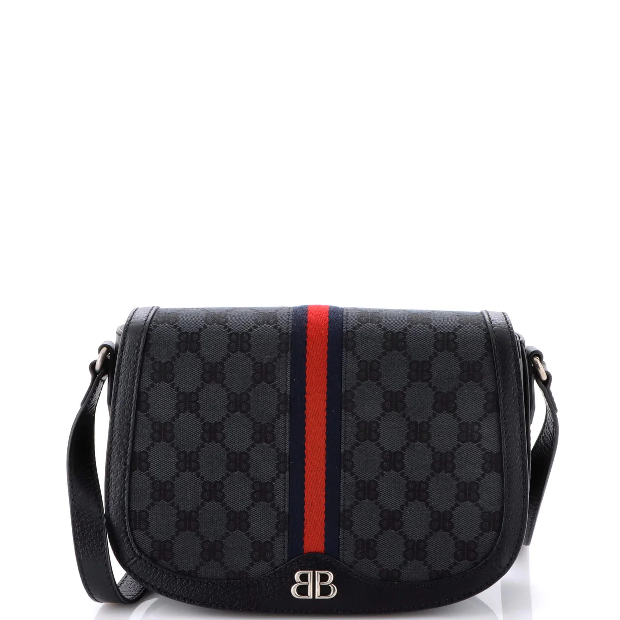 x Balenciaga The Hacker Project Flap Messenger Bag BB Canvas Medium - Deep Luxury