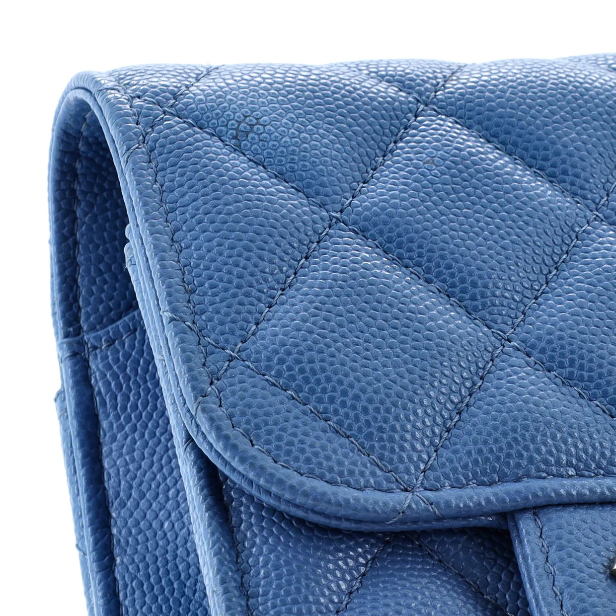 CC Flap Phone Holder Crossbody Bag Quilted Caviar - Deep Luxury