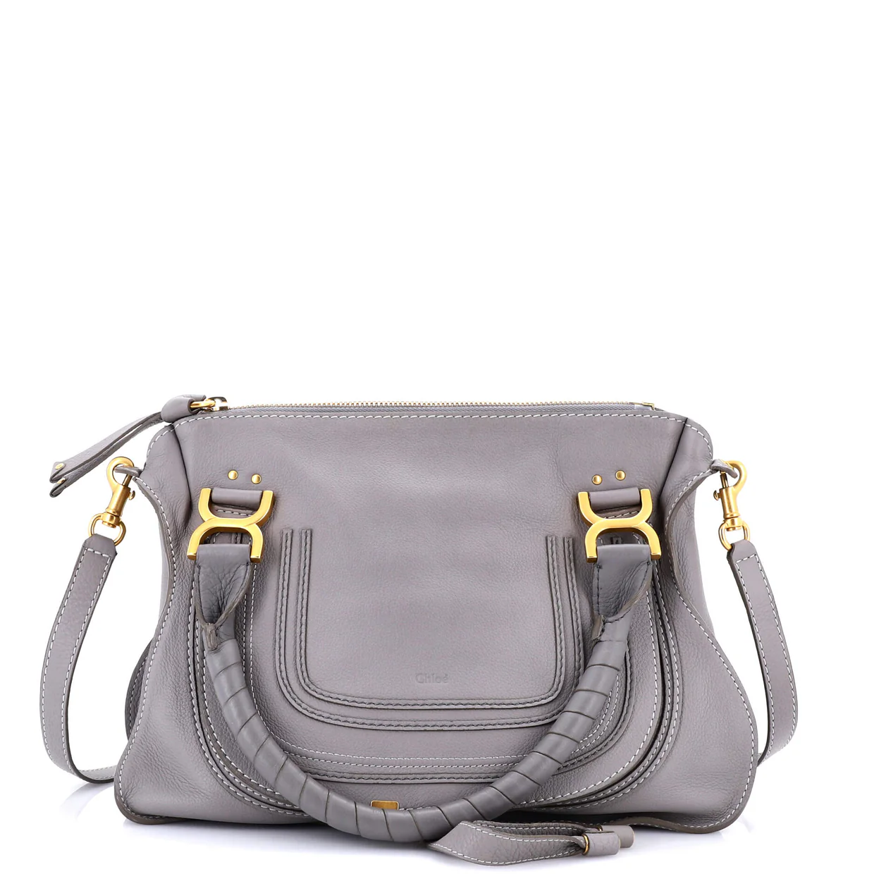 Marcie Satchel Leather Medium - Deep Luxury