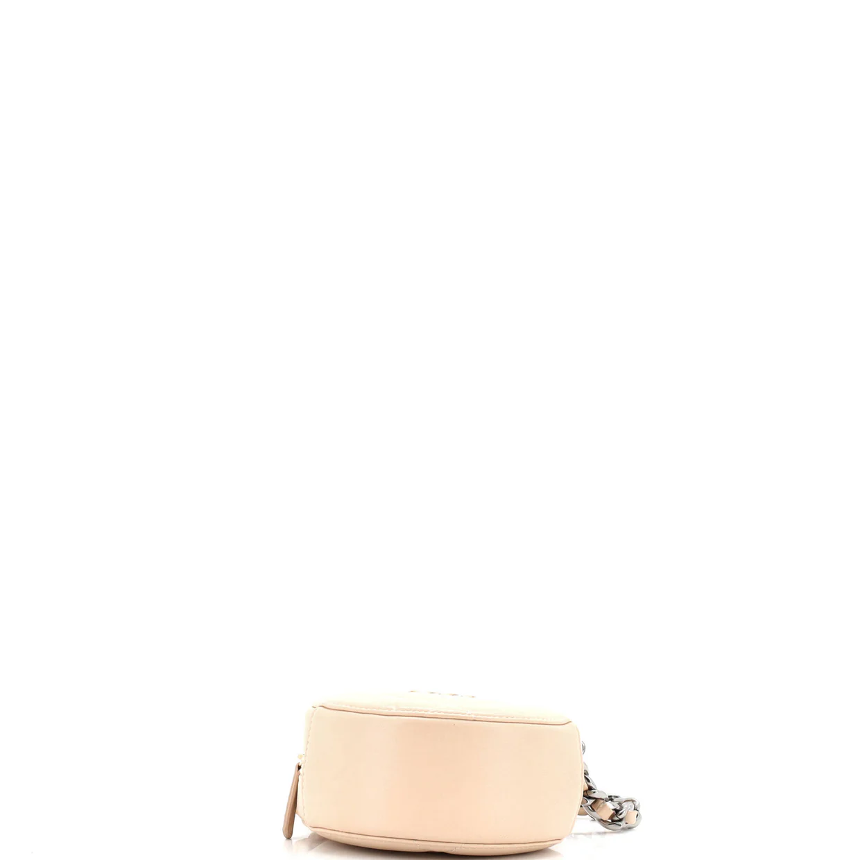 19 Round Clutch with Chain Quilted Leather - Deep Luxury